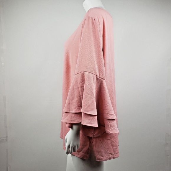 Ava & Viv Pink Bell Sleeve Blouse Size 3X - Picture 2 of 6
